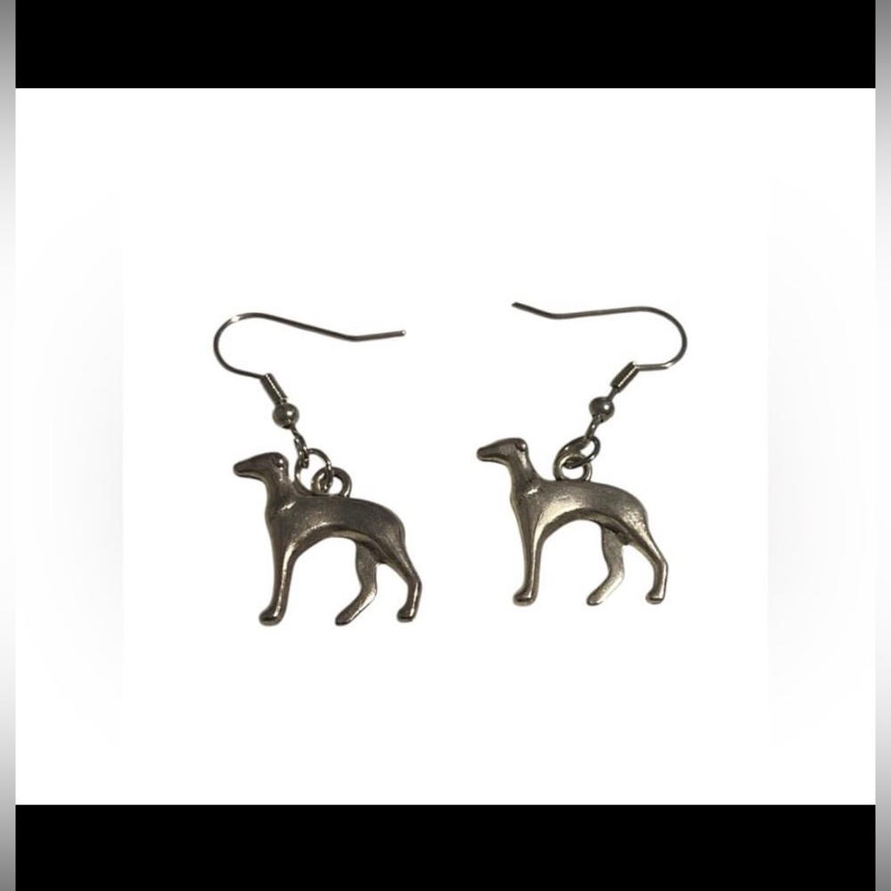 Greyhound Dog Costume Pierced Earrings #6525 💎 SALE